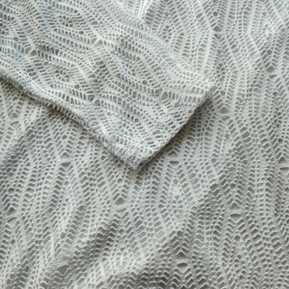 XL Dana Buchman White Crochet-like Lace Dress - Picture 5 of 5